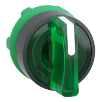 Testa selettore luminoso. Harmony XB5. plastica. leva verde. 22mm. per LED