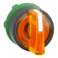 Testa selettore luminoso. Harmony XB5. plastica. leva arancione. 22mm. per LED