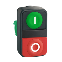 Testa pulsante doppio ÷˜22 - rosso + verde - 0/I Harmony XB5