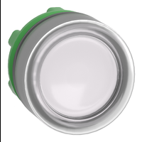 Testa pulsante luminoso bianco ghiera grigia- per LED universale- ÷˜22