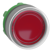 Testa pulsante luminoso rosso ghiera grigia- per LED universale - ÷˜22