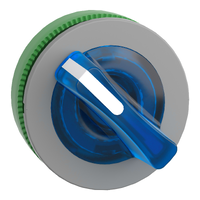 Testa selettore luminoso. Harmony XB5. filopannnello 30mm. plastica. leva blu. per LED