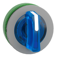 Testa selettore luminoso. Harmony XB5. filopannnello 30mm. plastica. leva blu. per LED