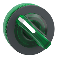 Testa selettore luminoso. Harmony XB5. filopannnello 30mm. plastica. leva verde. per