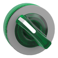 Testa selettore luminoso. Harmony XB5. filopannnello 30mm. plastica. leva verde. per