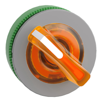 Testa selettore luminoso. Harmony XB5. filopannnello 30mm. plastica. leva arancione.