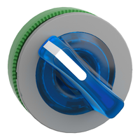 Testa selettore luminoso. Harmony XB5. filopannnello 30mm. plastica. leva blu. per LED