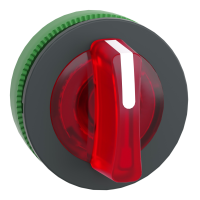 Testa selettore luminoso. Harmony XB5. filopannnello 30mm. plastica. leva rossa. per