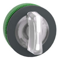 Testa selettore luminoso. Harmony XB5. filopannnello 30mm. plastica. leva bianca.