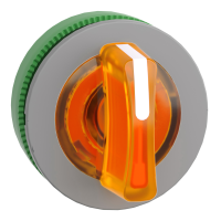 FLUSH MOUNTED ORANGE ILLUM SELECTOR SWITCH HEAD 3 POS RETURN