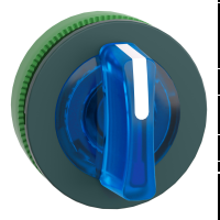 Testa selettore luminoso. Harmony XB5. filopannnello 30mm. plastica. leva blu. per LED