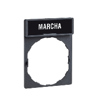 Porta etichetta 30 X 40mm - per unit÷  ÷˜22 - con etichetta MARCIA