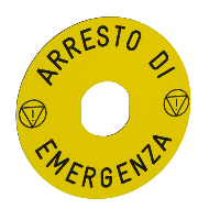 Etichetta circolare ÷˜90 - Harmony XB4. Harmony XB5 per pulsante arresto emergenza