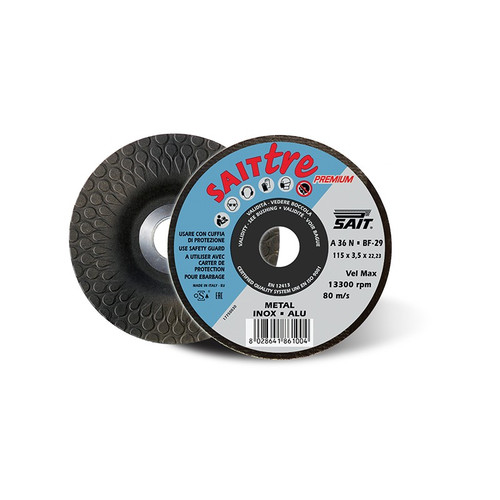 DISCHI SEMIFLESSIBILI dimensioni in mm 125x4.0x22.23 tipo abrasivo A grana 36 supporto N