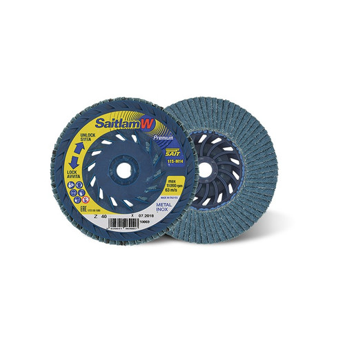 DISCHI LAMELLARI PIANI dimensioni in mm 115 - M14 tipo abrasivo Z grana 60 supporto ND