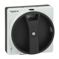 TeSys VLS - rec. rot. handle - screwfixing - black - shaft 5 mm - 65x65 mm