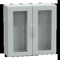 Armadio in poliestere. PanelSeT PLA. porta trasparente. totalmente chiuso.