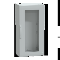 Armadio in poliestere. PanelSeT PLA. porta trasparente. totalmente chiuso.