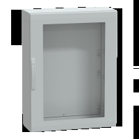 Armadio in poliestere. PanelSeT PLA. porta trasparente. totalmente chiuso.