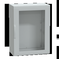 Armadio in poliestere. PanelSeT PLA. porta trasparente. totalmente chiuso.