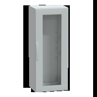 Armadio in poliestere. PanelSeT PLA. porta trasparente. totalmente chiuso.