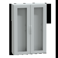 Armadio in poliestere. PanelSeT PLA. porta trasparente. totalmente chiuso.