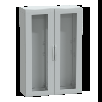 Armadio in poliestere. PanelSeT PLA. porta trasparente. totalmente chiuso.