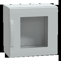 Armadio in poliestere. PanelSeT PLA. porta trasparente. totalmente chiuso.