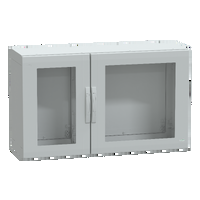 Armadio in poliestere. PanelSeT PLA. porta trasparente. totalmente chiuso.