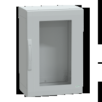 Armadio in poliestere. PanelSeT PLA. porta trasparente. totalmente chiuso.