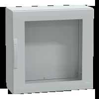 Armadio in poliestere. PanelSeT PLA. porta trasparente. totalmente chiuso.