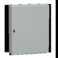 Cassetta in acciaio montata a parete. PanelSeT S3D. porta piena. senza piastra di