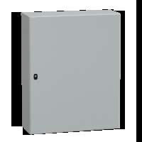 Cassetta in acciaio montata a parete. PanelSeT S3D. porta piena. senza piastra di