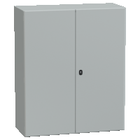 Cassetta in acciaio montata a parete. PanelSeT S3D. porta piena senza piastra