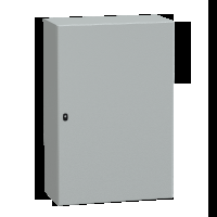 Cassetta in acciaio montata a parete. PanelSeT S3D. porta piena. senza piastra di