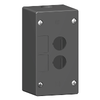Pulsantiera vuota ambienti aggressivi - nero - 2 fori - 2 fori