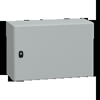 Cassetta in acciaio montata a parete. PanelSeT S3D. porta piena. senza piastra di