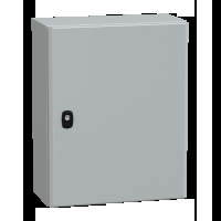 Cassetta in acciaio montata a parete. PanelSeT S3D. porta piena. senza piastra di