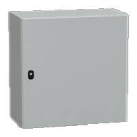 Cassetta in acciaio montata a parete. PanelSeT S3D. porta piena. senza piastra di