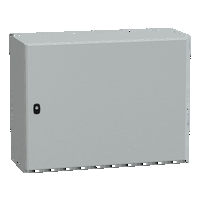 Cassetta in acciaio montata a parete. PanelSeT S3D. porta piena. senza piastra di