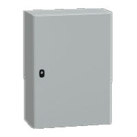 Cassetta in acciaio montata a parete. PanelSeT S3D. porta piena. senza piastra di