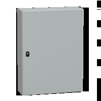 Cassetta in acciaio montata a parete. PanelSeT S3D. porta piena. senza piastra di