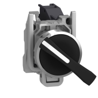 Selettore ÷˜22 - 3 posizioni - leva lunga - nero - 2NO