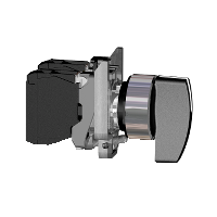 Selettore nero ÷˜22 - 3 posizioni +/- 45 ° -con ritorno - 2 NO - ATEX