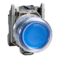 Pulsante luminoso completo. Harmony XB4. metallo. a filo. blu. ÷˜22 mm. ad impulso. con