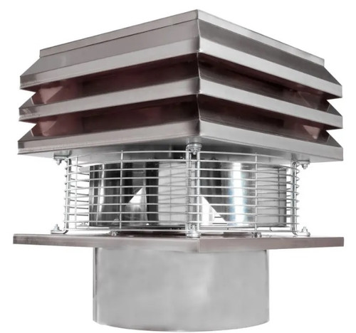 Aspiratore per camino in acciaio GEMI. diametro tubazioni in aspirazione da 220mm