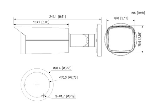 Telecamera bullet IP AI WizSense Starlight