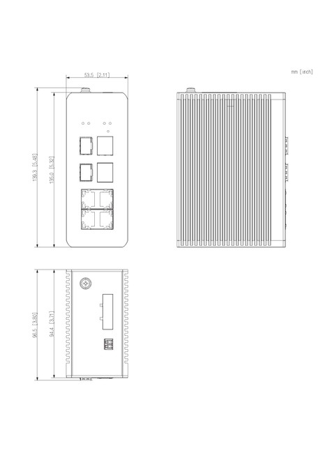 Switch Industrial Layer 2 managed con 7 porte Gigabit
