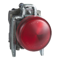 Lampada spia ÷˜22 - IP65 - rossa - LED integrato - 230-240V - ATEX