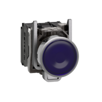 Pulsante luminoso blu ÷˜22 - filoghiera ad impulso - 120Vac - 1NO+1NC- LED universale